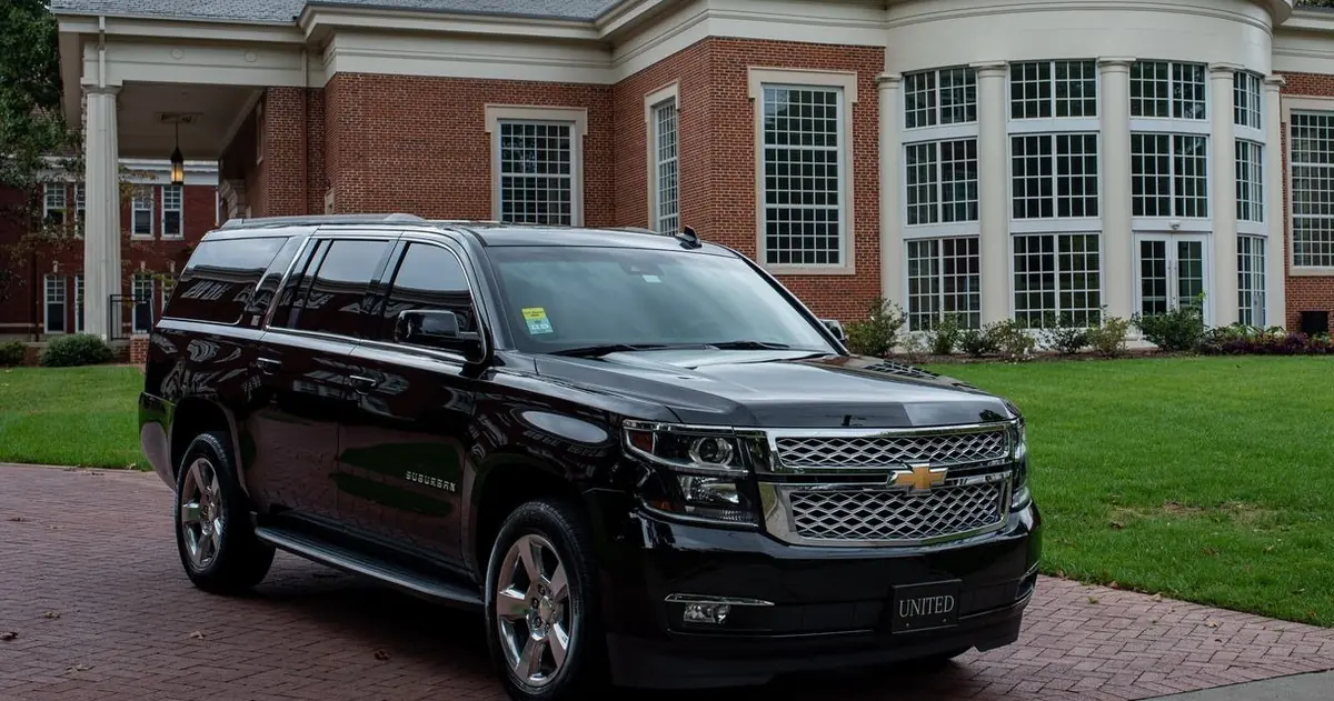 Black Chevrolet Suburban executive SUV