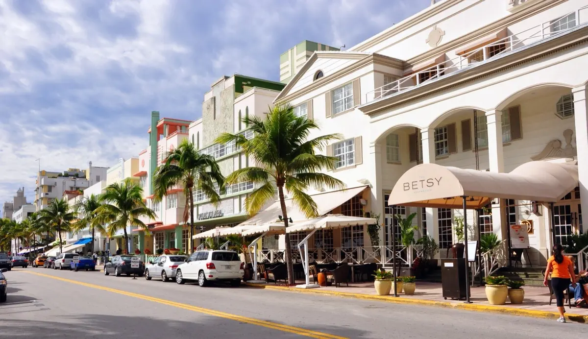 Ocean Drive in Miami's South Beach Art Deco district